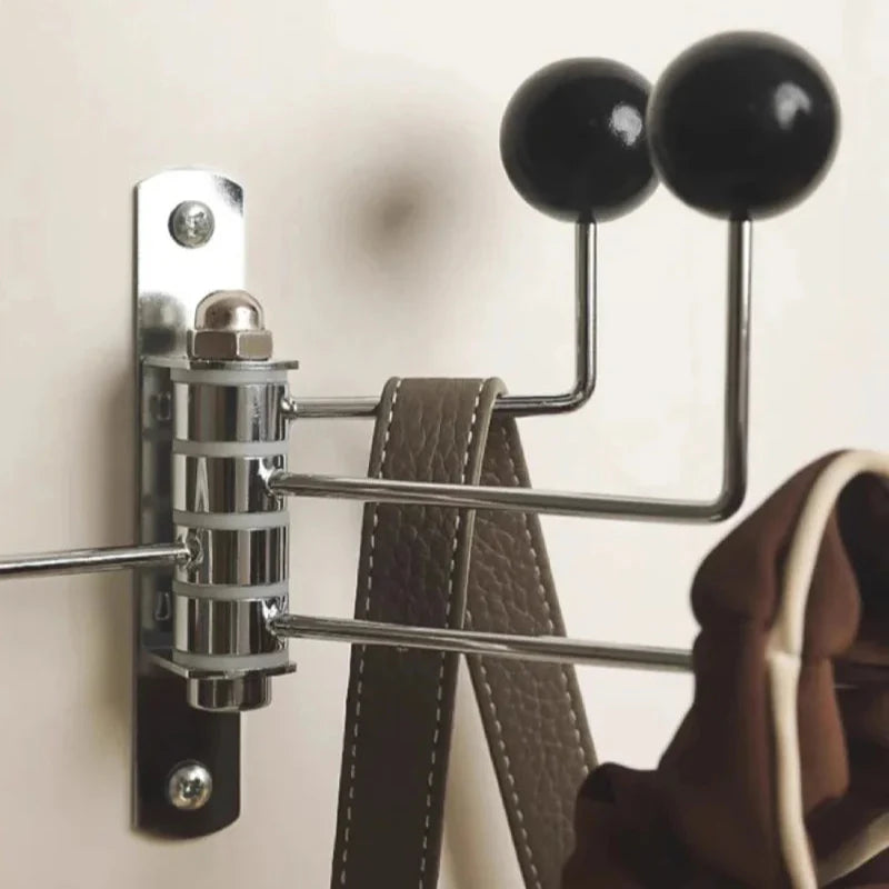Wall Coat Rack Metal Retro 3 or 4 Hooks Black White Green Red Hall Bedroom | Sansoti
