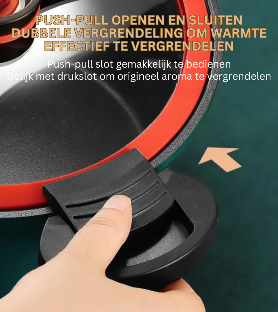 Pressure Cooker with Non-stick Coating – Healthy & Fast Cooking – Pressure & Slow Cooking Functions – Nutrient Retention – 3.5L Capacity – Available in Green, Red, and Yellow | Sansoti