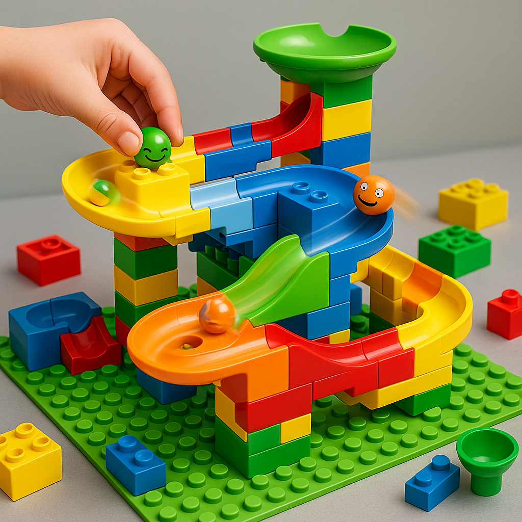 Modular Marble Run Building Toy Plastic for Children Creative Educational Construction Set | Sansoti