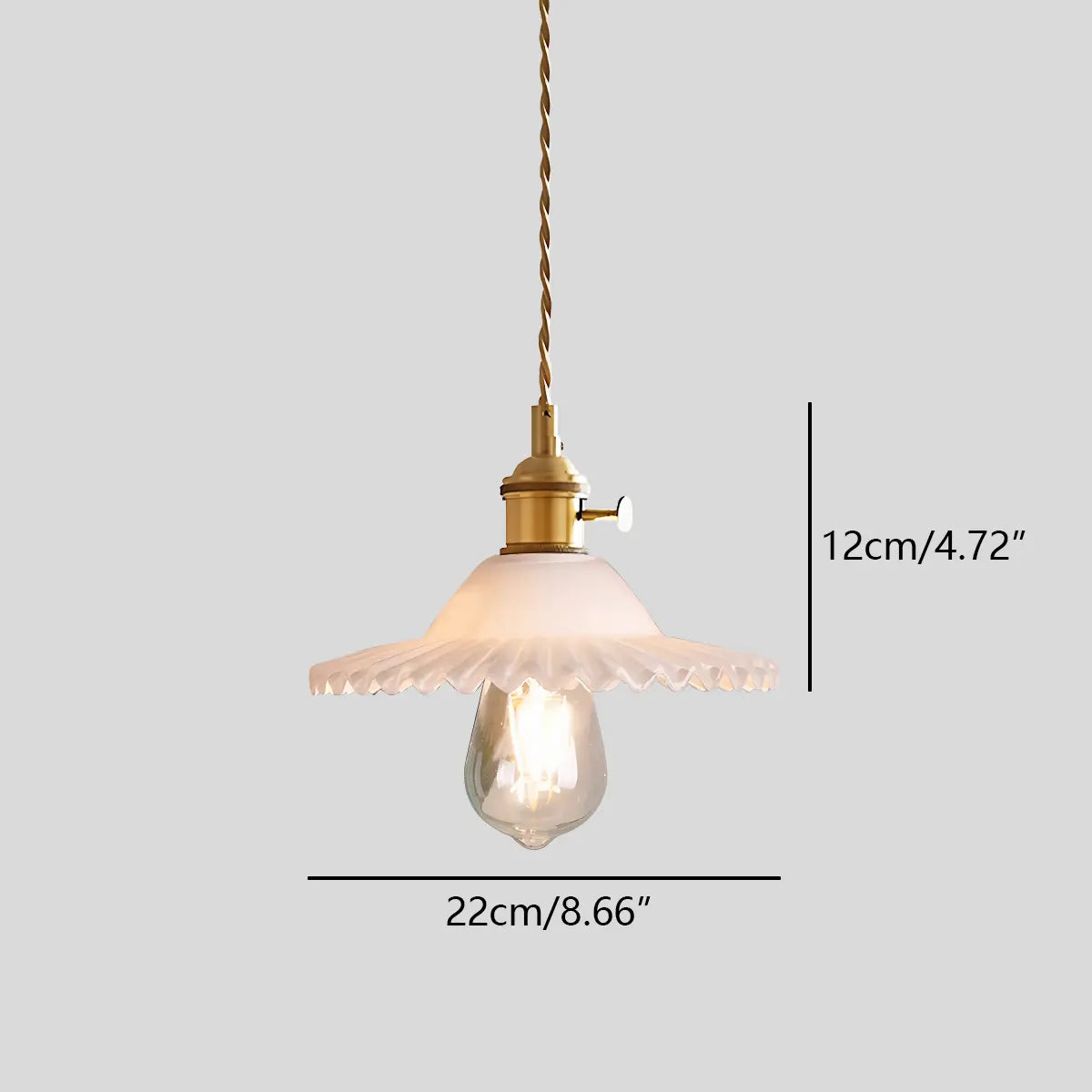 Hanglamp Glas Brons Verstelbare Kabel Woonkamer Eettafel Transparante Glazen Hanglamp Sfeerverlichting Vintage | Sansoti