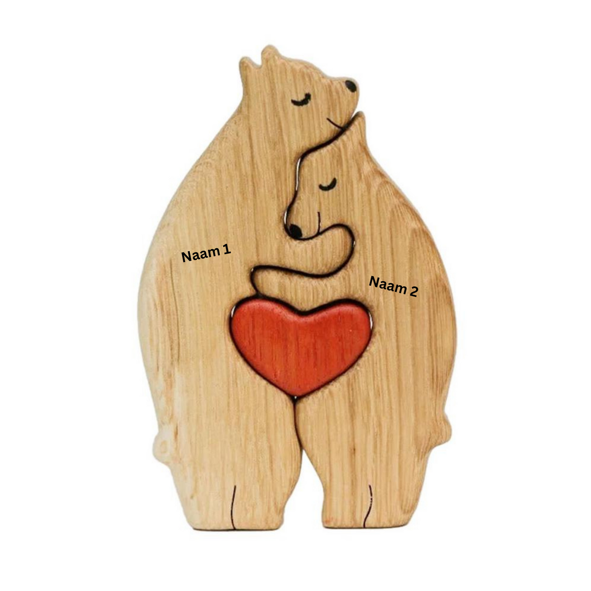 Holz-Familienfiguren 12-17 cm Naturholz Handgefertigt Skandinavisches Wohnzimmerobjekt Familienfigur Dekoration | Sansoti