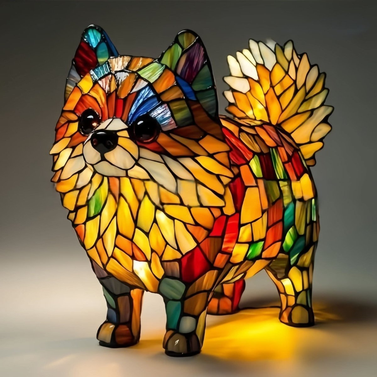 Atmospheric LED Night Lamp Dog – Animal Lamp with Warm Light – USB Control – 15 cm Decorative Dog Breed Lamp for Children's Room Nightstand | Sansoti