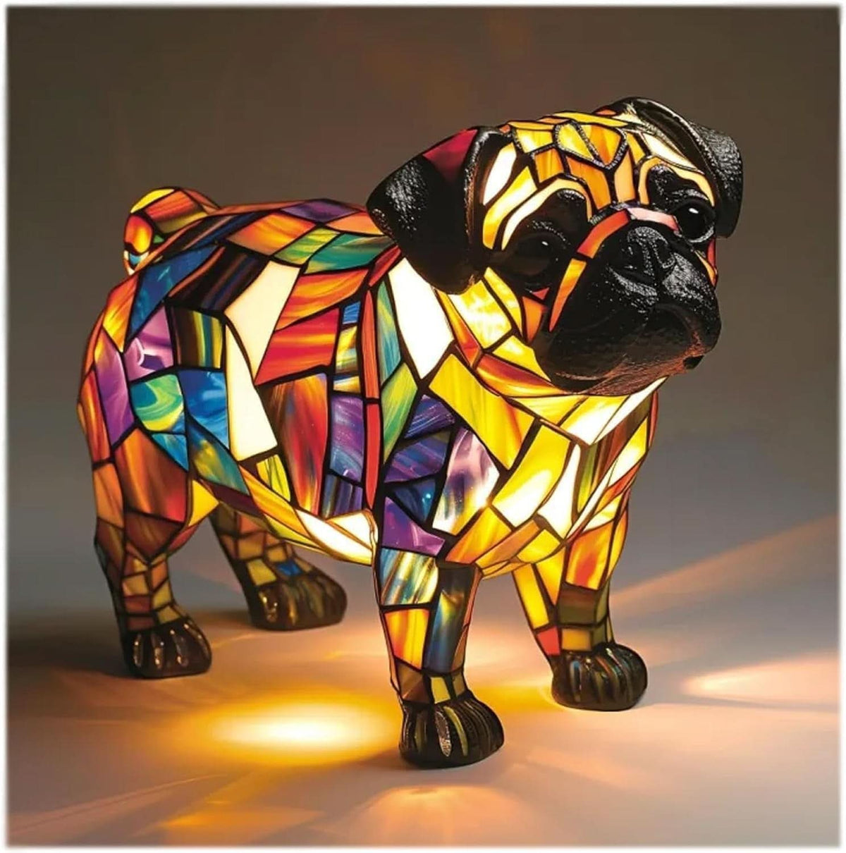 Atmospheric LED Night Lamp Dog – Animal Lamp with Warm Light – USB Control – 15 cm Decorative Dog Breed Lamp for Children's Room Nightstand | Sansoti