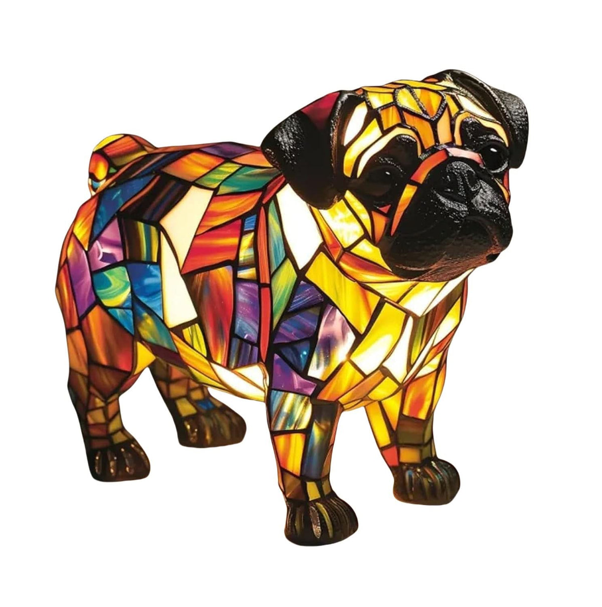 Atmospheric LED Night Lamp Dog – Animal Lamp with Warm Light – USB Control – 15 cm Decorative Dog Breed Lamp for Children's Room Nightstand | Sansoti