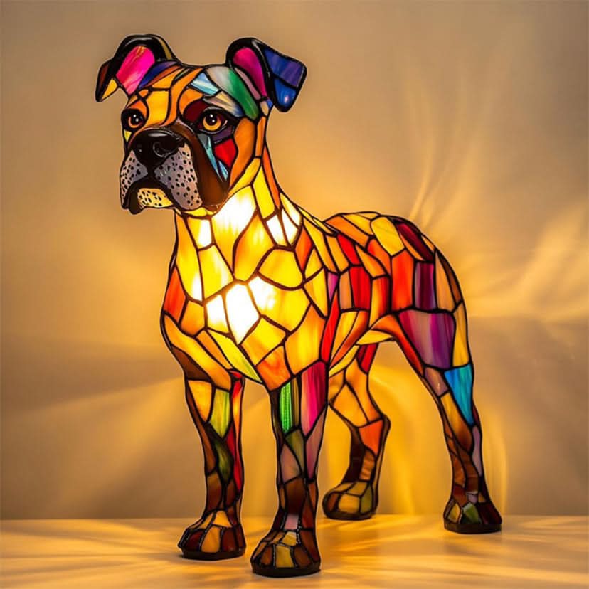 Dog Breed Night Light LED USB Rechargeable 15 cm Warm Light Decorative Sculpture Ambient Lighting Bedroom | Sansoti