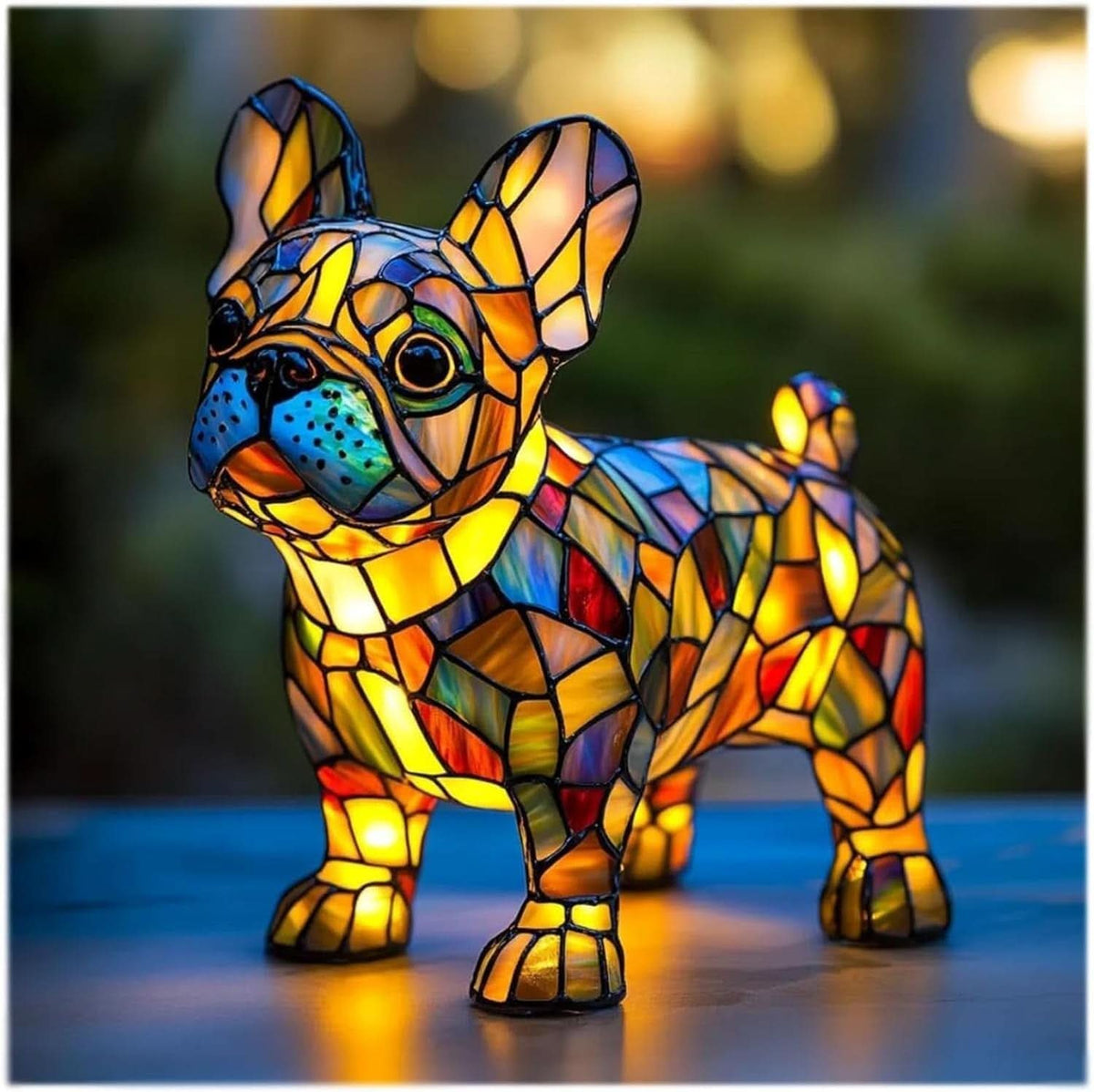 Atmospheric LED Night Lamp Dog – Animal Lamp with Warm Light – USB Control – 15 cm Decorative Dog Breed Lamp for Children's Room Nightstand | Sansoti