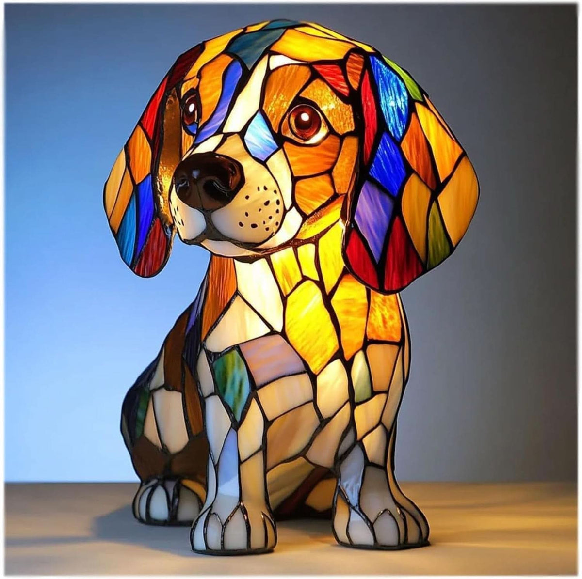 Dog Breed Night Light LED USB Rechargeable 15 cm Warm Light Decorative Sculpture Ambient Lighting Bedroom | Sansoti