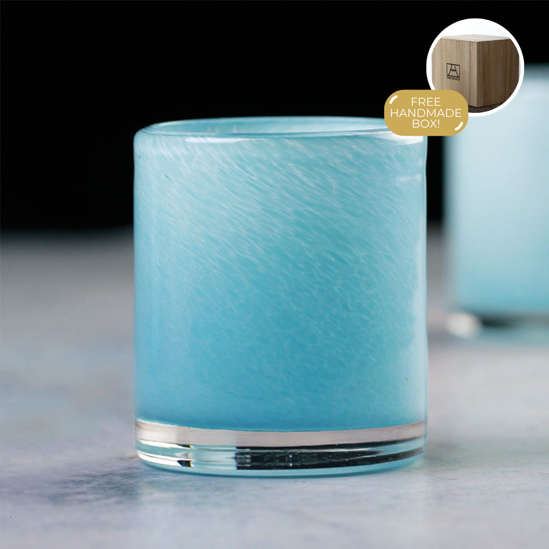 Verre à whisky japonais avec motif de vagues 150ml Verre résistant à la chaleur Fait main avec étui en bois Pour whisky premium Scotch Cognac Cadeau | Sansoti