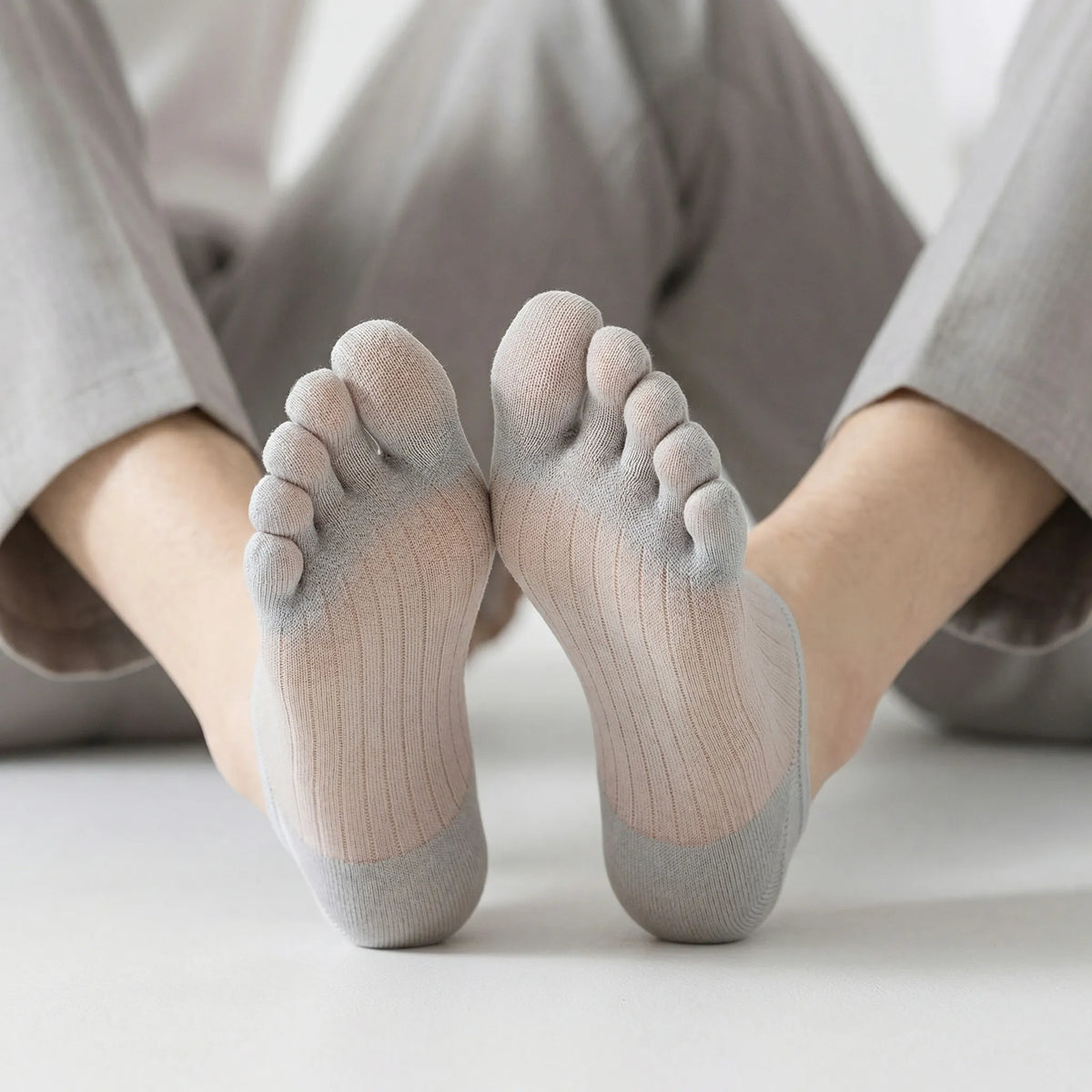 Onzichtbare Antislip Teensokken met Vijf Teencompartimenten – Blijft Op Zijn Plaats in Iedere Schoen | Sansoti