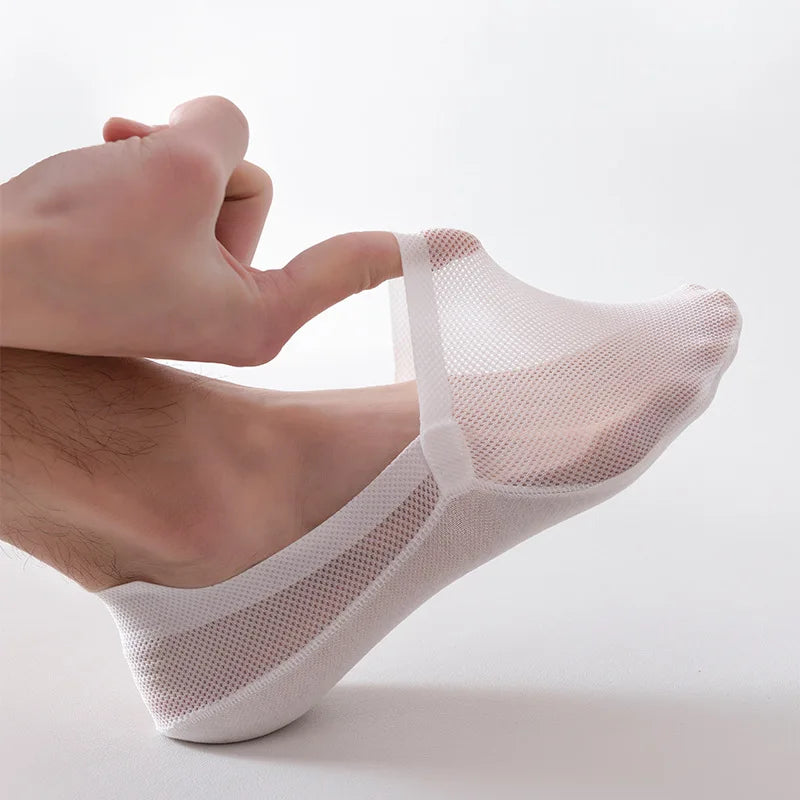 Chaussettes Invisibles avec Semelle Antidérapante – Chaussettes Homme No-Show pour Baskets & Chaussures Basses – EU 38-46 – 6 Couleurs | Sansoti