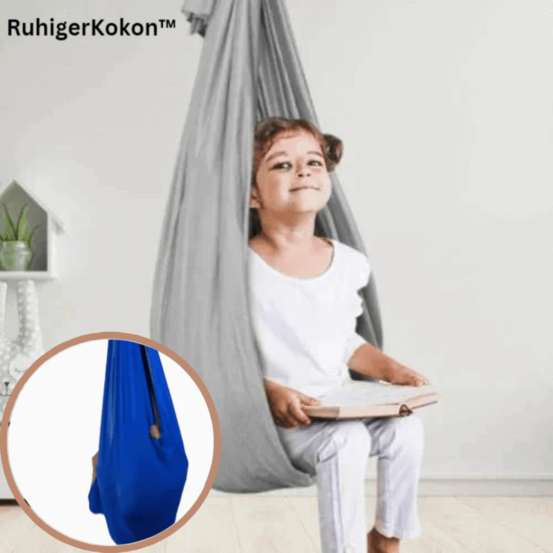 Sensoryczna huśtawka terapeutyczna dla dzieci 100×280 cm, elastanowa, podwieszana, uspokajająca, do zabawy w domu i relaksu | Sansoti