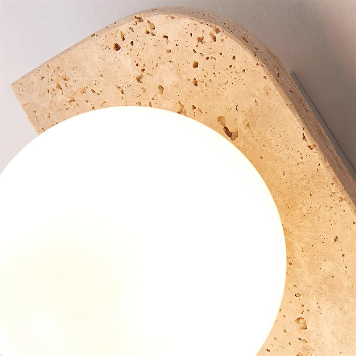 Wall lamp travertine G9 glass wood beige living room hallway bathroom minimalist wall lighting ambient lighting natural design | Sansoti
