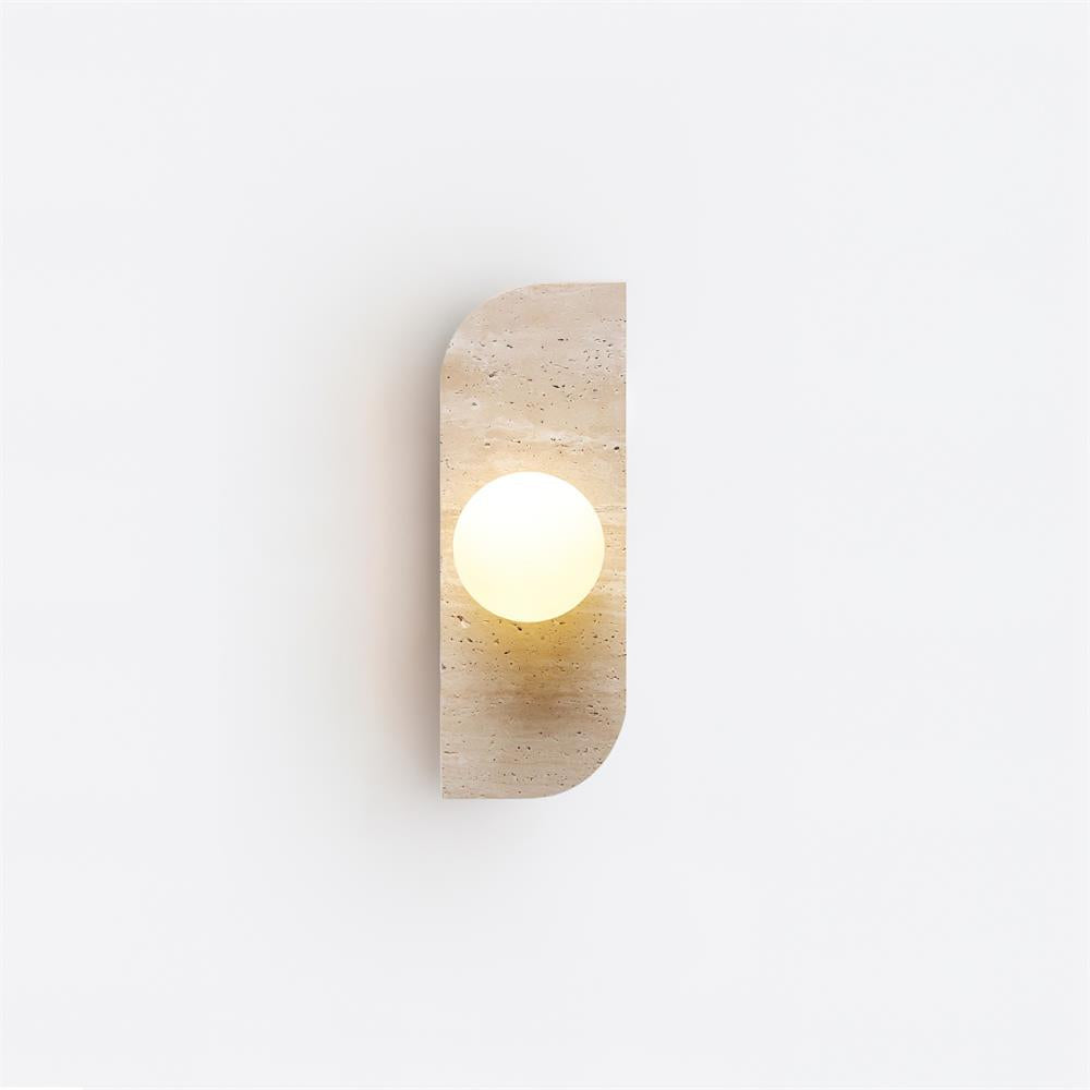 Wall lamp travertine G9 glass wood beige living room hallway bathroom minimalist wall lighting ambient lighting natural design | Sansoti