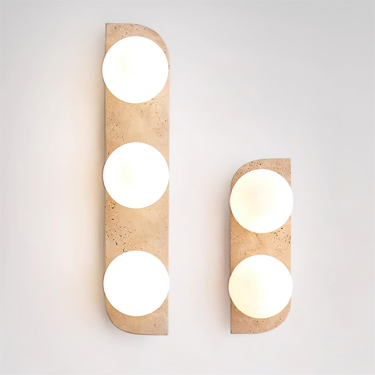 Wall lamp travertine G9 glass wood beige living room hallway bathroom minimalist wall lighting ambient lighting natural design | Sansoti