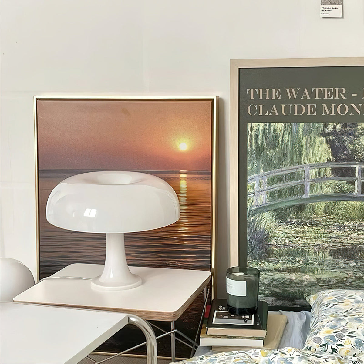 Mushroom-Shaped Table Lamp with 4 Light Sources and Dimmed Retro Atmosphere | Sansoti