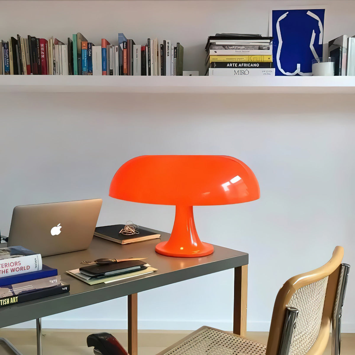 Mushroom-Shaped Table Lamp with 4 Light Sources and Dimmed Retro Atmosphere | Sansoti