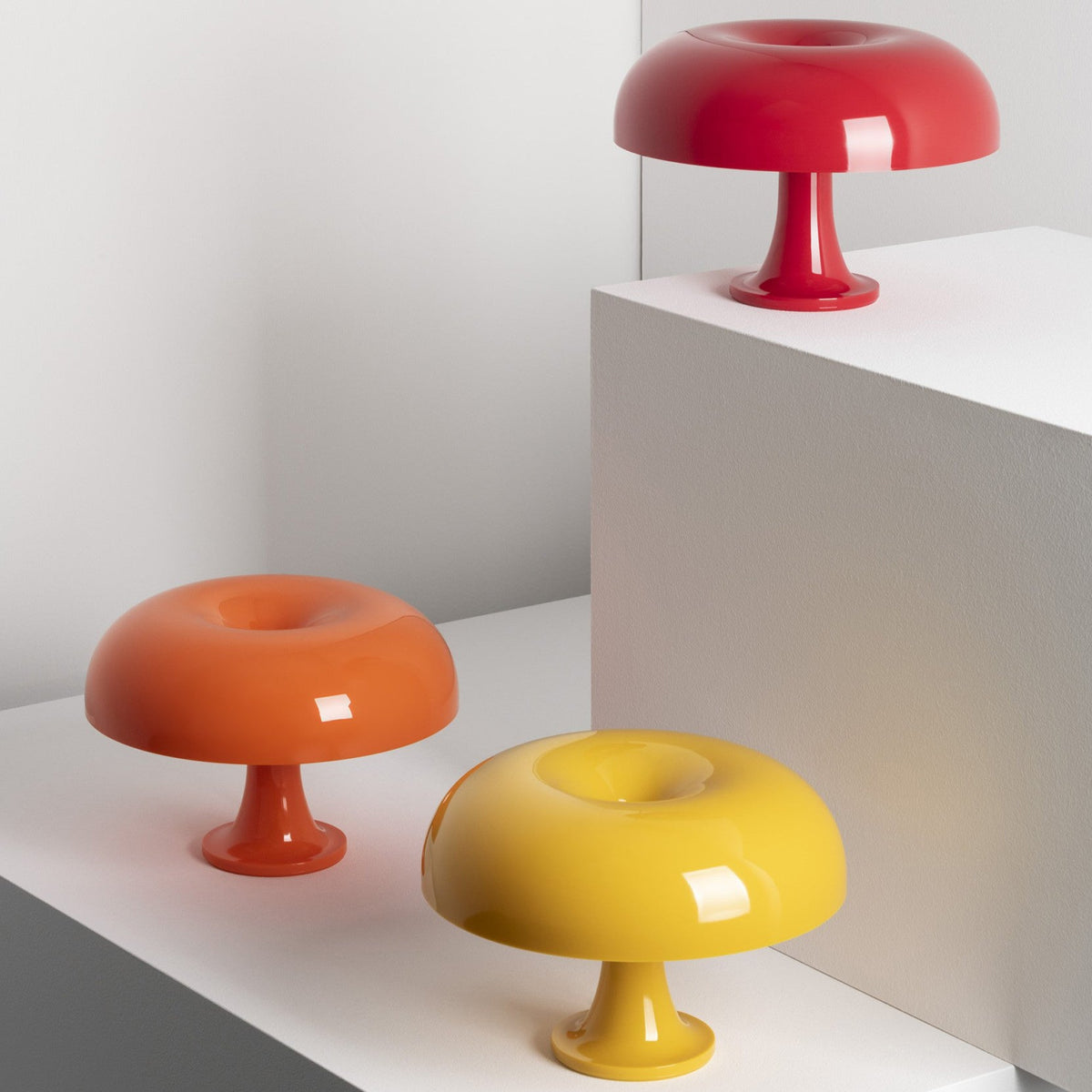 Mushroom-Shaped Table Lamp with 4 Light Sources and Dimmed Retro Atmosphere | Sansoti