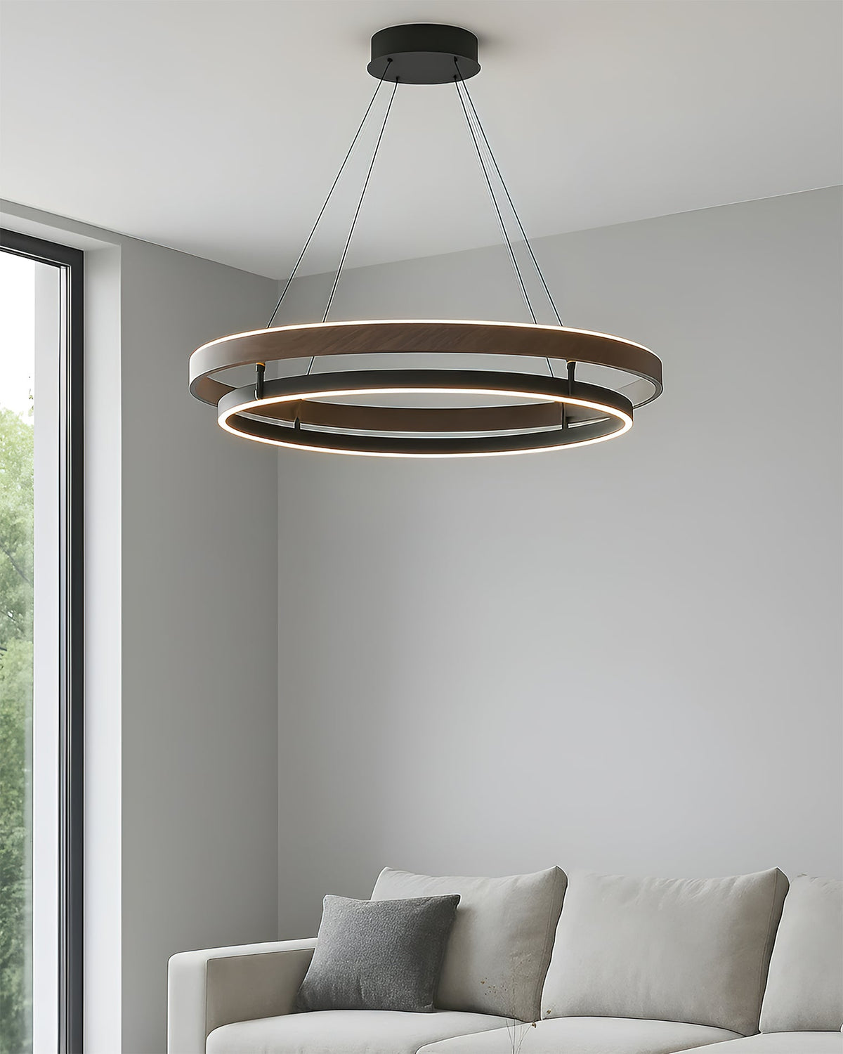 Moderne LED-Hängelampe mit Ringen – Designbeleuchtung mit warmem Licht | Sansoti