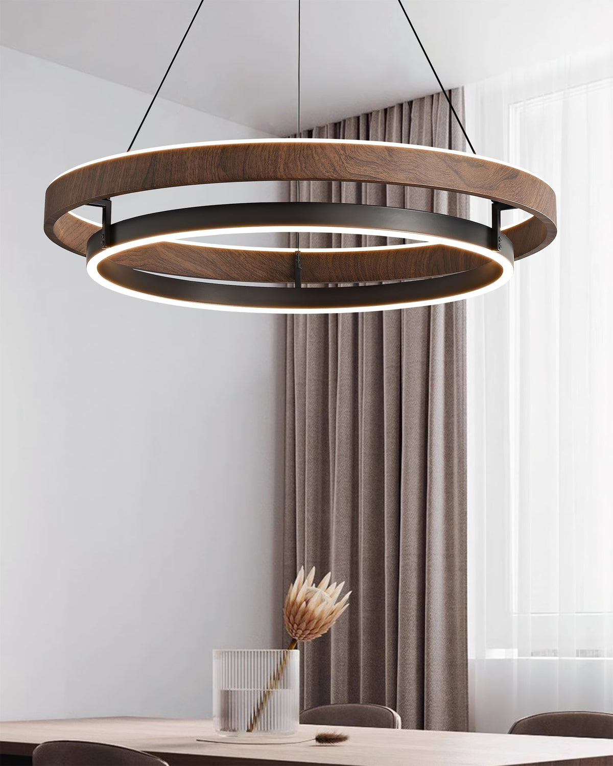 Moderne LED-Hängelampe mit Ringen – Designbeleuchtung mit warmem Licht | Sansoti