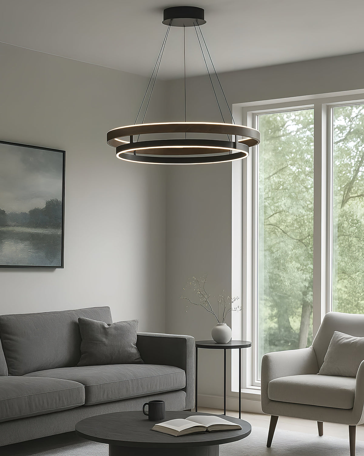 Moderne LED-Hängelampe mit Ringen – Designbeleuchtung mit warmem Licht | Sansoti