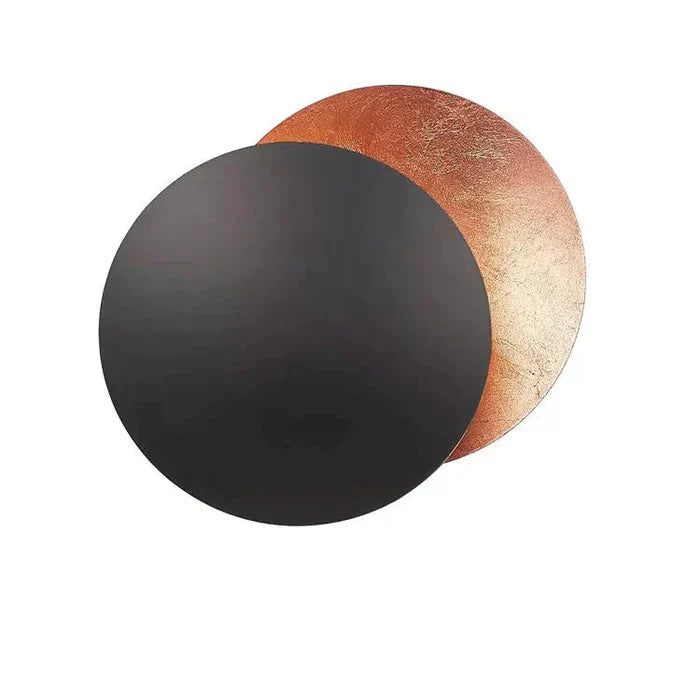 Aplique con diseño de eclipse, LED, metal y hierro, 20-25cm, lámpara ambiental, sombra, decorativo, salón, moderno | Sansoti