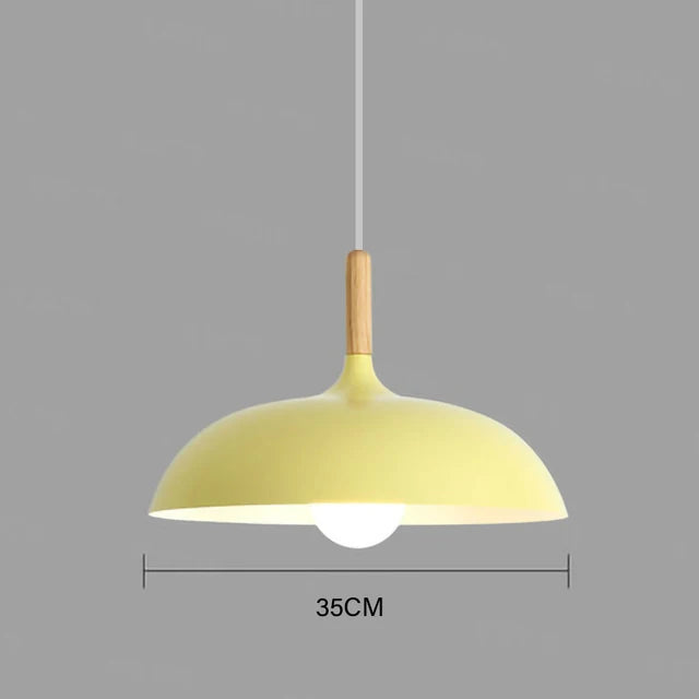 Deckenlampe mit skandinavischem Eichenakzent – warmes LED-Licht für Wohnzimmer und Schlafzimmer | Sansoti