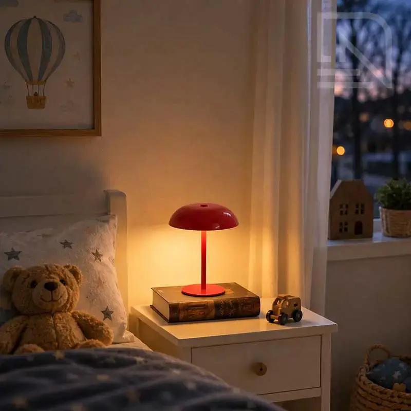 Wireless Rechargeable Dimmable Table Lamp Touch Control 3 Light Temperatures Adjustable Mood Lamp Indoor | Sansoti