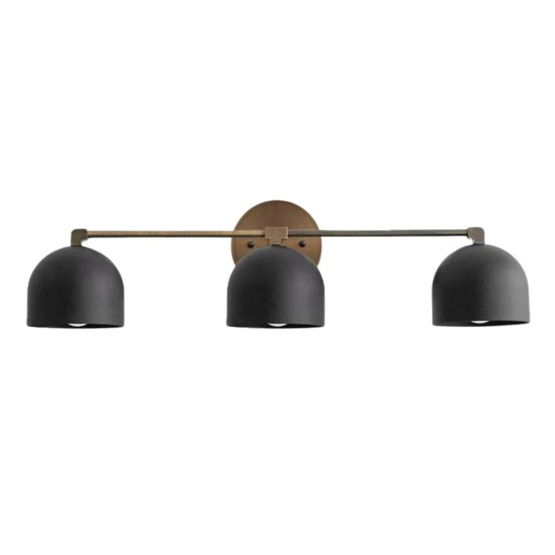 Metal Wall Lamp with Spherical Shade – Scandinavian Atmosphere Lamp for Bathroom Bedroom Living Room – Modern Wall Lighting Black Gold Brass | Sansoti