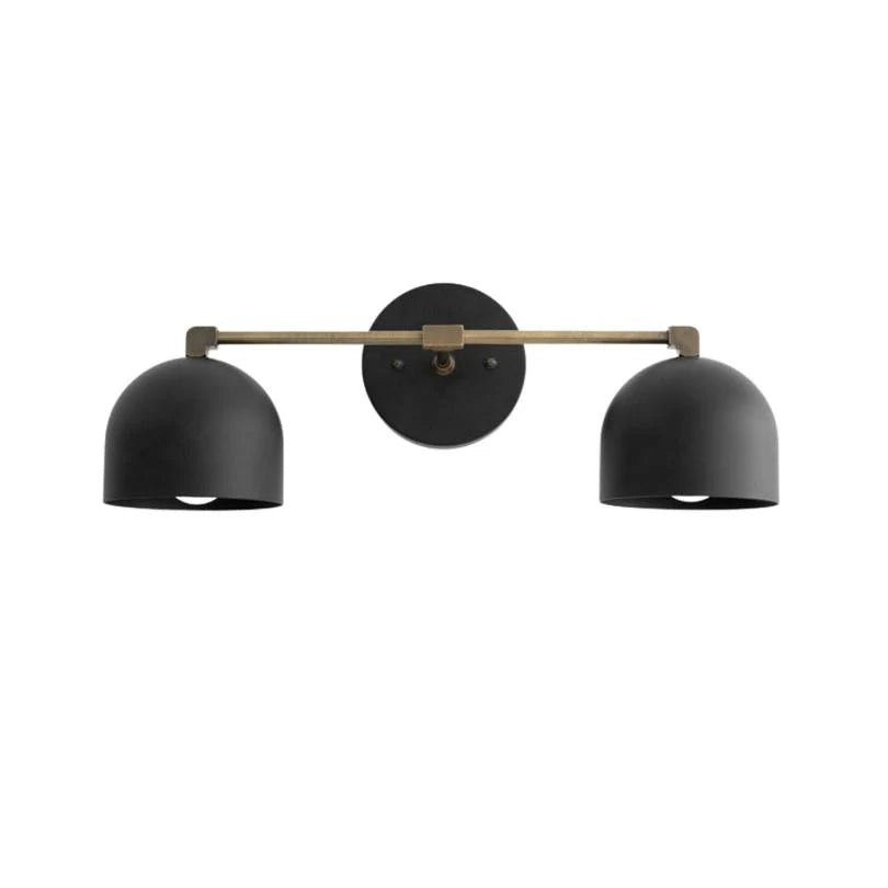 Metal Wall Lamp with Spherical Shade – Scandinavian Atmosphere Lamp for Bathroom Bedroom Living Room – Modern Wall Lighting Black Gold Brass | Sansoti