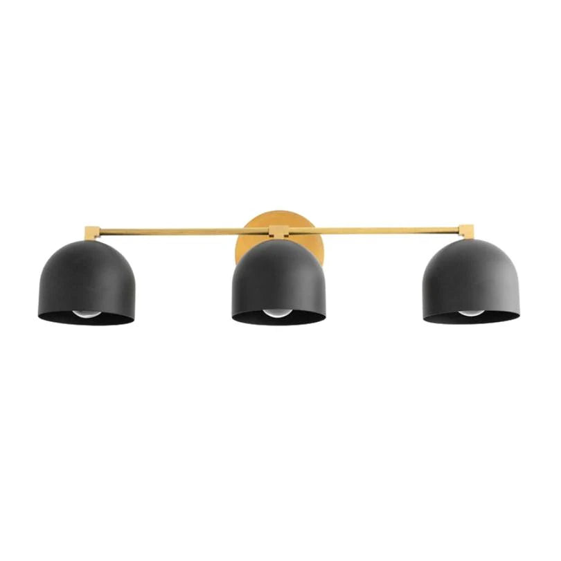 Metal Wall Lamp with Spherical Shade – Scandinavian Atmosphere Lamp for Bathroom Bedroom Living Room – Modern Wall Lighting Black Gold Brass | Sansoti