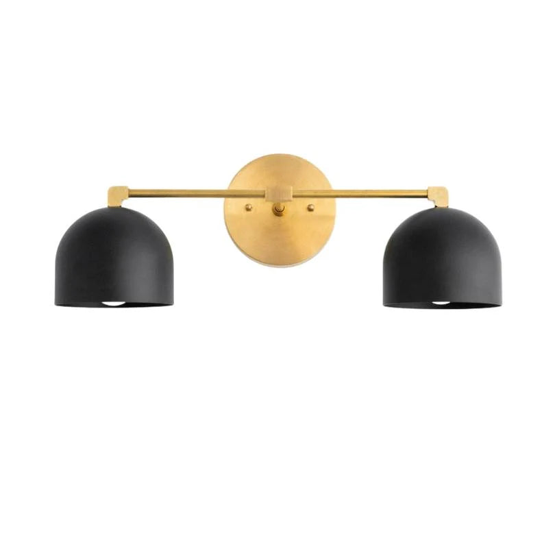 Metal Wall Lamp with Spherical Shade – Scandinavian Atmosphere Lamp for Bathroom Bedroom Living Room – Modern Wall Lighting Black Gold Brass | Sansoti
