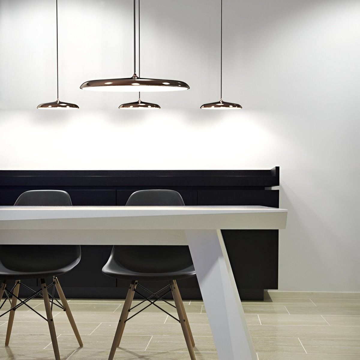 Lampa wisząca w kształcie talerza, designerska, LED 4000K, nordycka, nowoczesna, Ø25 Ø40 | Sansoti