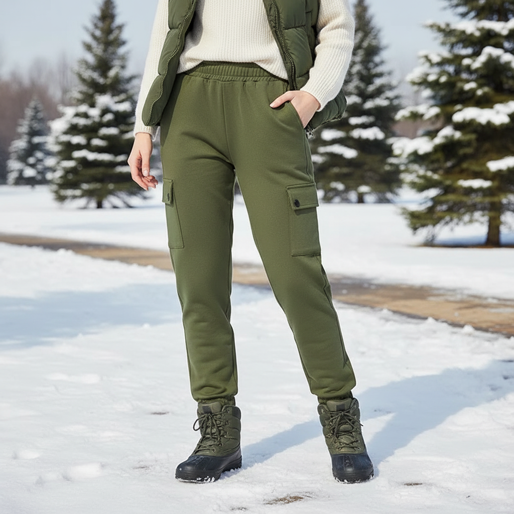 Pantalon d'hiver doublé pour enfants avec intérieur en polaire et extérieur déperlant, vêtement chaud pour l'extérieur | Sansoti