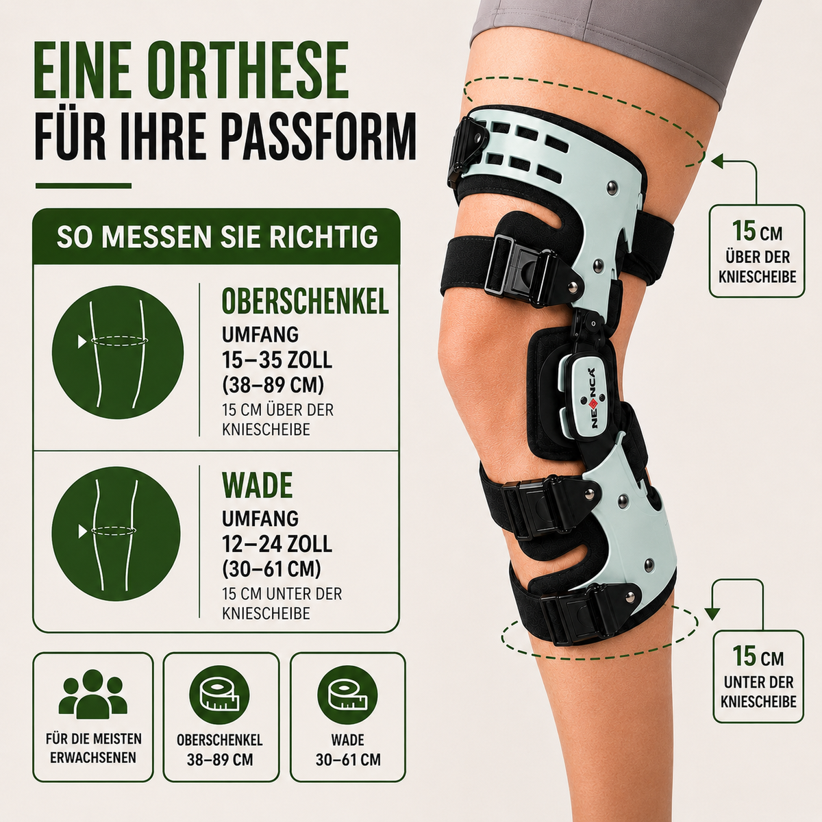 Adjustable Knee Brace with Double Hinges for Joint Support, Pain Relief, and Stability | Sansoti