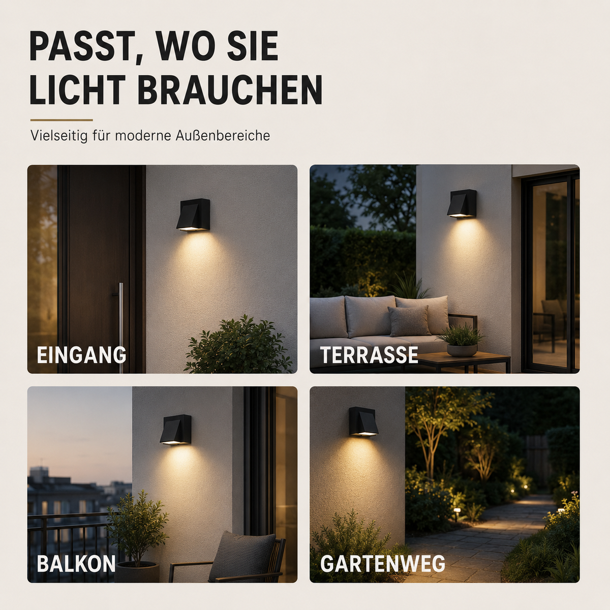 Outdoor LED Wall Light IP65 Waterproof 5W Modern Wall Lighting for Garden Balcony Front Door Ambient Outdoor Lighting | Sansoti