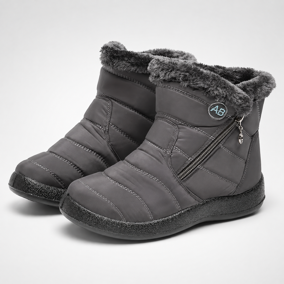 Waterdichte Enkellaarzen Winter Dames Warm Gevoerd Antislip Zool Zijrits Sneeuwlaarzen Comfortabel Outdoor | Sansoti
