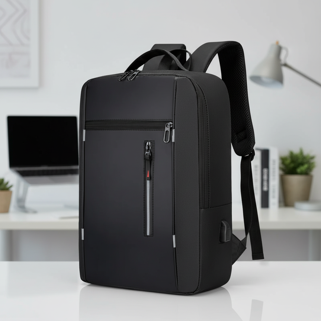 Sac à dos étanche avec port USB et compartiment pour ordinateur portable 15.6 pouces, bretelles ergonomiques pour un usage quotidien et les voyages | Sansoti