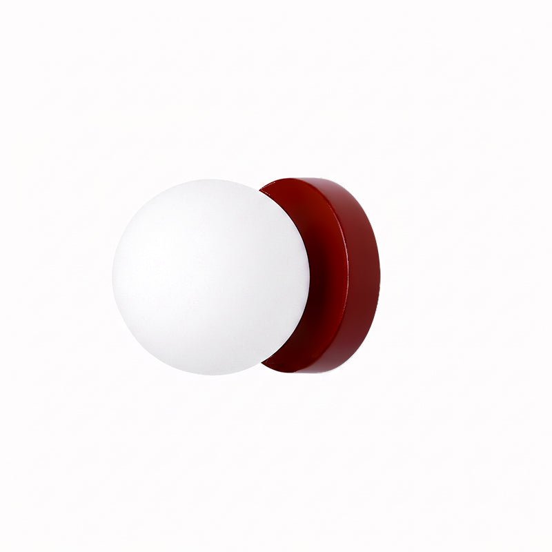 Nuvol Wandlampe — Metall-Wandspot mit Glaskugel ø12cm — Kompakte Wandbeleuchtung in 5 Farben | Sansoti
