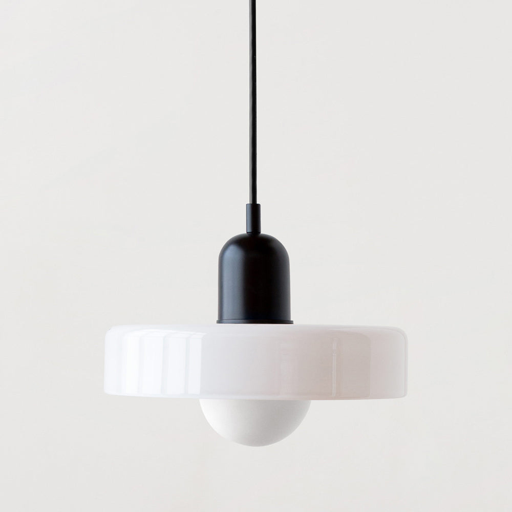 Suspension moderne en verre coloré 25/35cm E27 design minimaliste réglable | Sansoti