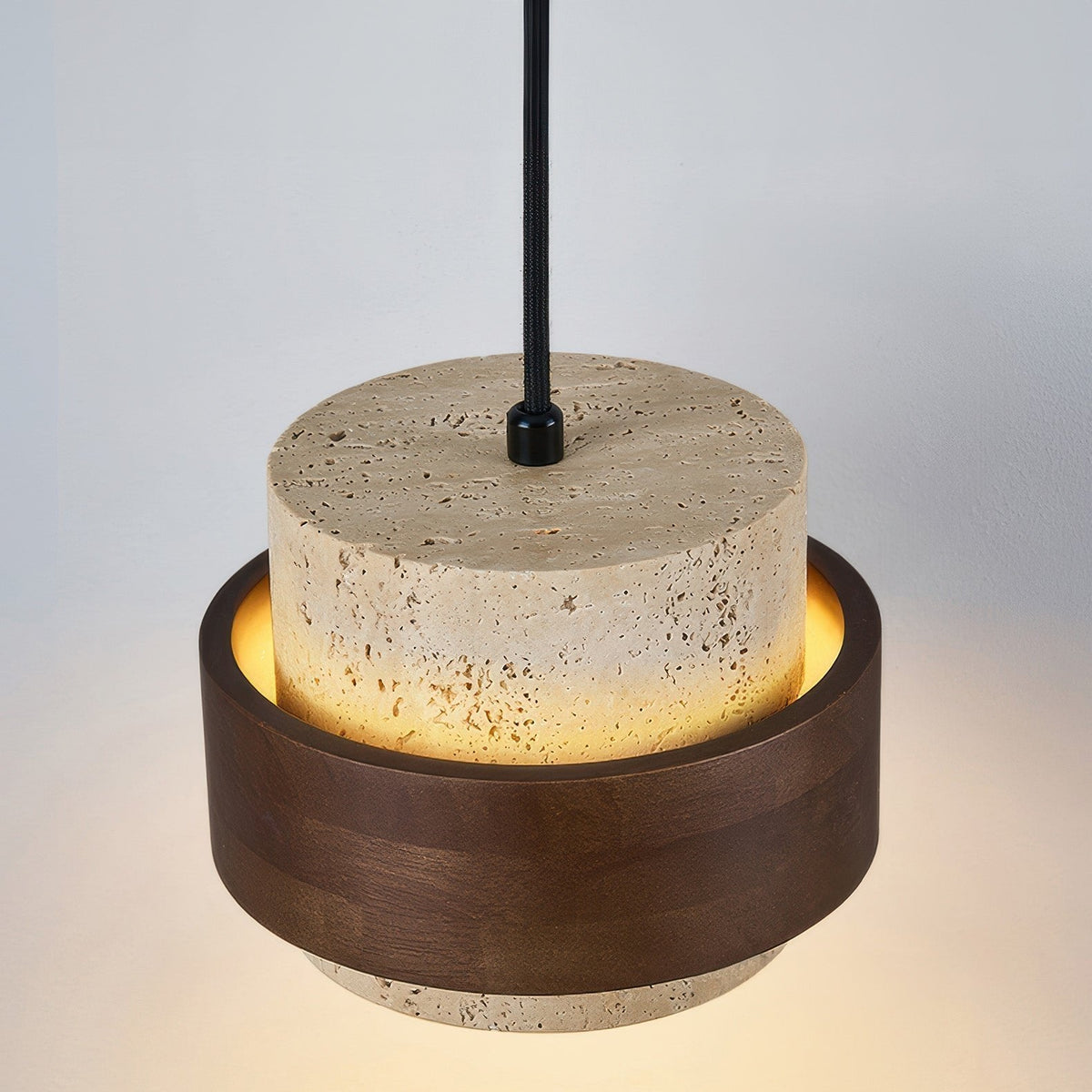 Ascend Retro Stenen Wabi-Sabi Hanglamp Travertijn Hout LED GX53 Eetkamer Verlichting Modern Minimalistisch | Sansoti