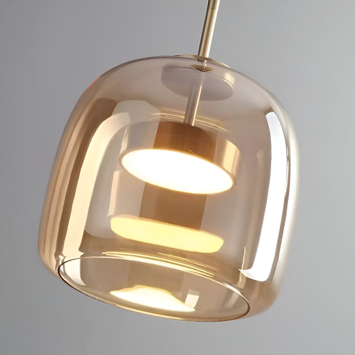 Lampa wisząca z dymionego szkła Retro Potrójna Ręcznie dmuchana Ściemniana Regulowana Czarna | Sansoti