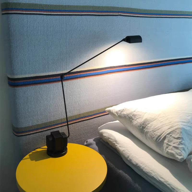 Verstelbare LED Bureaulamp met Gelede Arm Zwart Wit Rood Geel Nikkel Dimbaar Tafelverlichting Werklamp | Sansoti