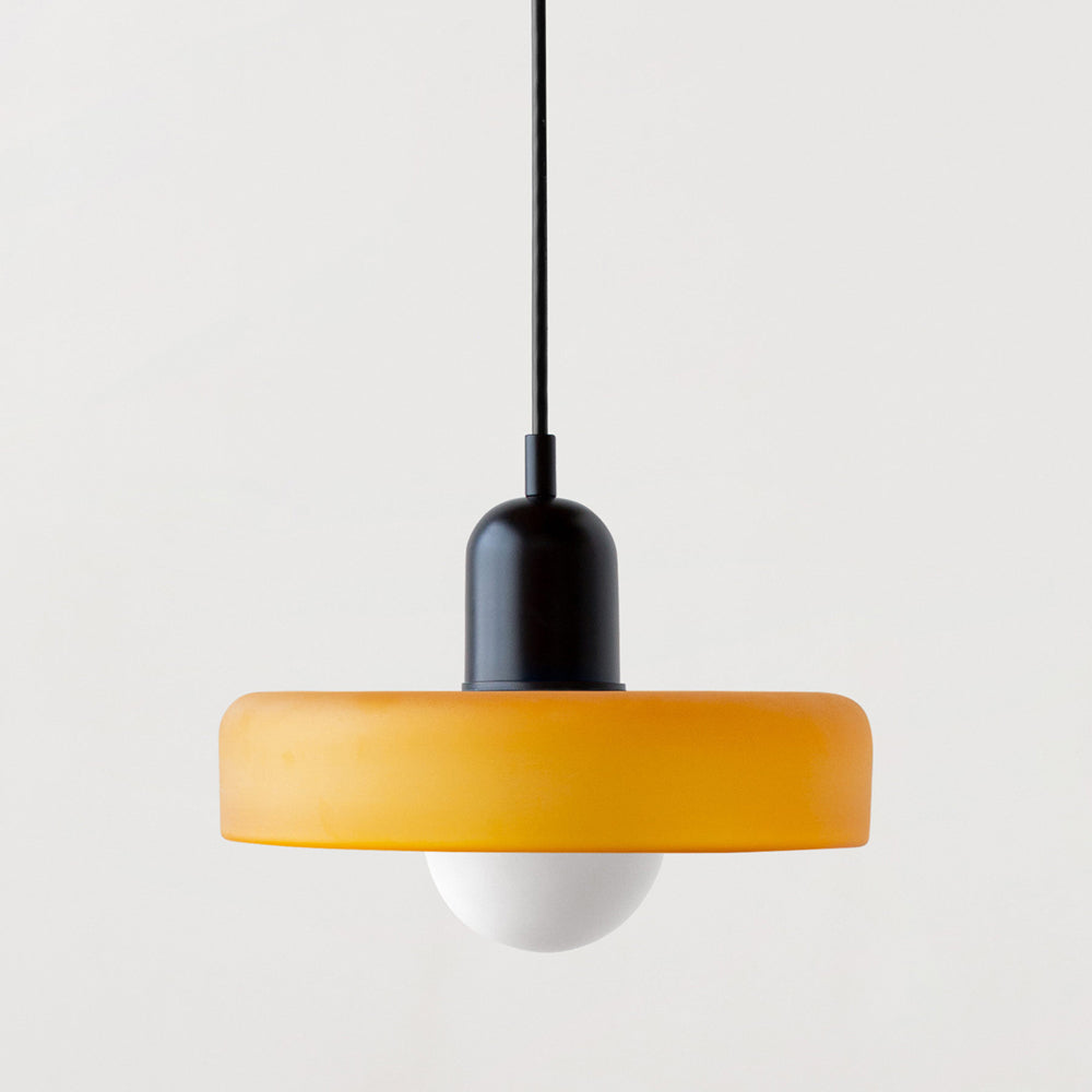 Suspension moderne en verre coloré 25/35cm E27 design minimaliste réglable | Sansoti