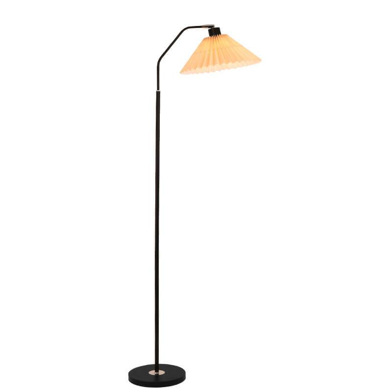 Stehlampe Gefalteter Schirm Metall 149cm Wohnzimmer Schlafzimmer Dimmbar Stehlampe Stoff Retro Skandinavisch Leselampe | Sansoti
