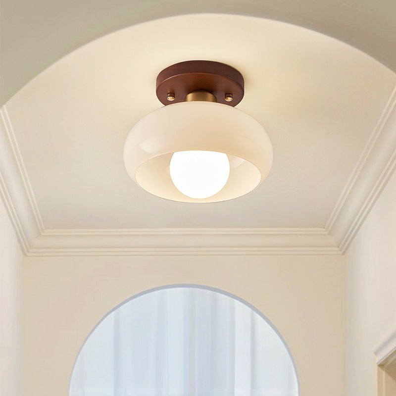 Sansoti | Bauhaus Ceiling Lamp French Cream – Cream LED Ceiling Lamp for Bedroom & Living Room