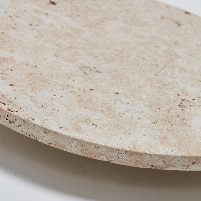 Aplique redondo de travertino LED moderno de piedra natural Ø23 Ø30 | Sansoti
