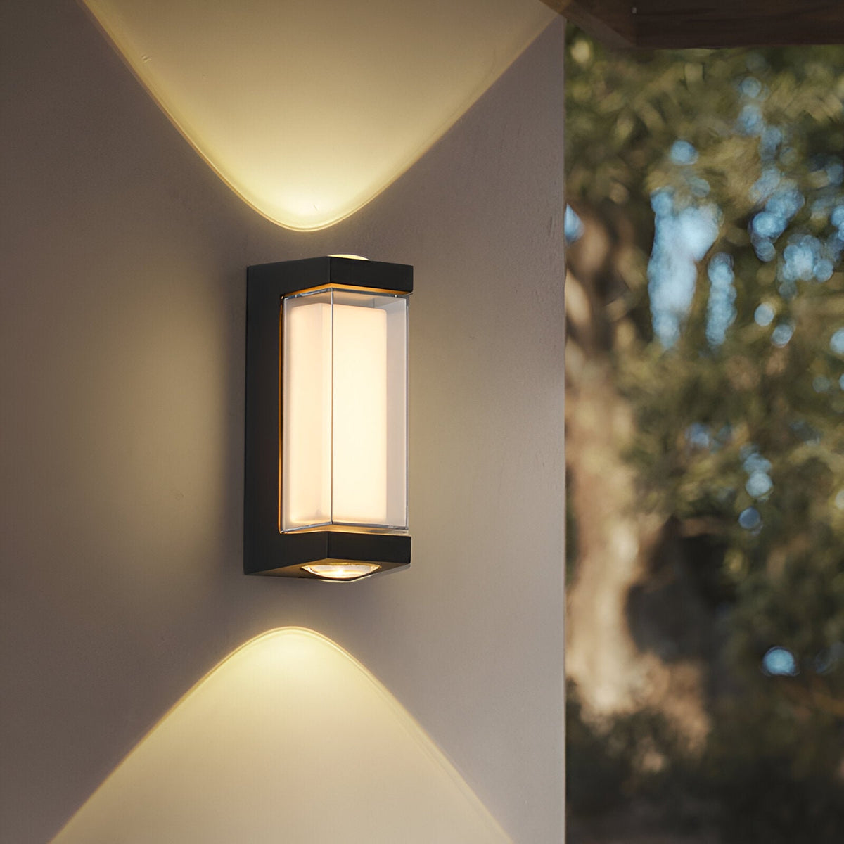 Lámpara exterior LED up down IP65 impermeable negra blanca para fachada 10W | Sansoti