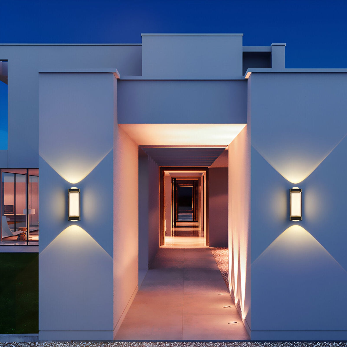 Lámpara exterior LED up down IP65 impermeable negra blanca para fachada 10W | Sansoti
