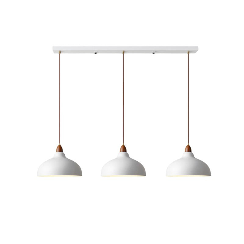 Scandinavische hanglamp hout metaal beige eetkamer keuken verlichting modern minimalistisch design E27 LED verstelbaar | Sansoti