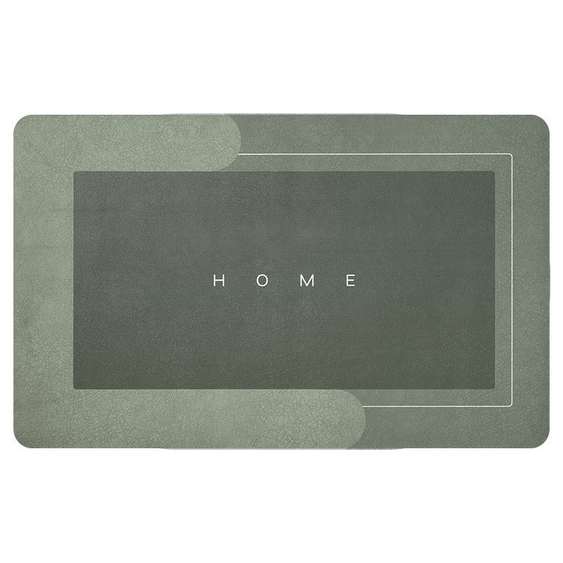 Quick-Drying Bath Mat with High Absorption Power Gray Beige Blue Green Oval Rectangular Microfiber Bath Mat for Shower and Bath Bathroom Textile | Sansoti